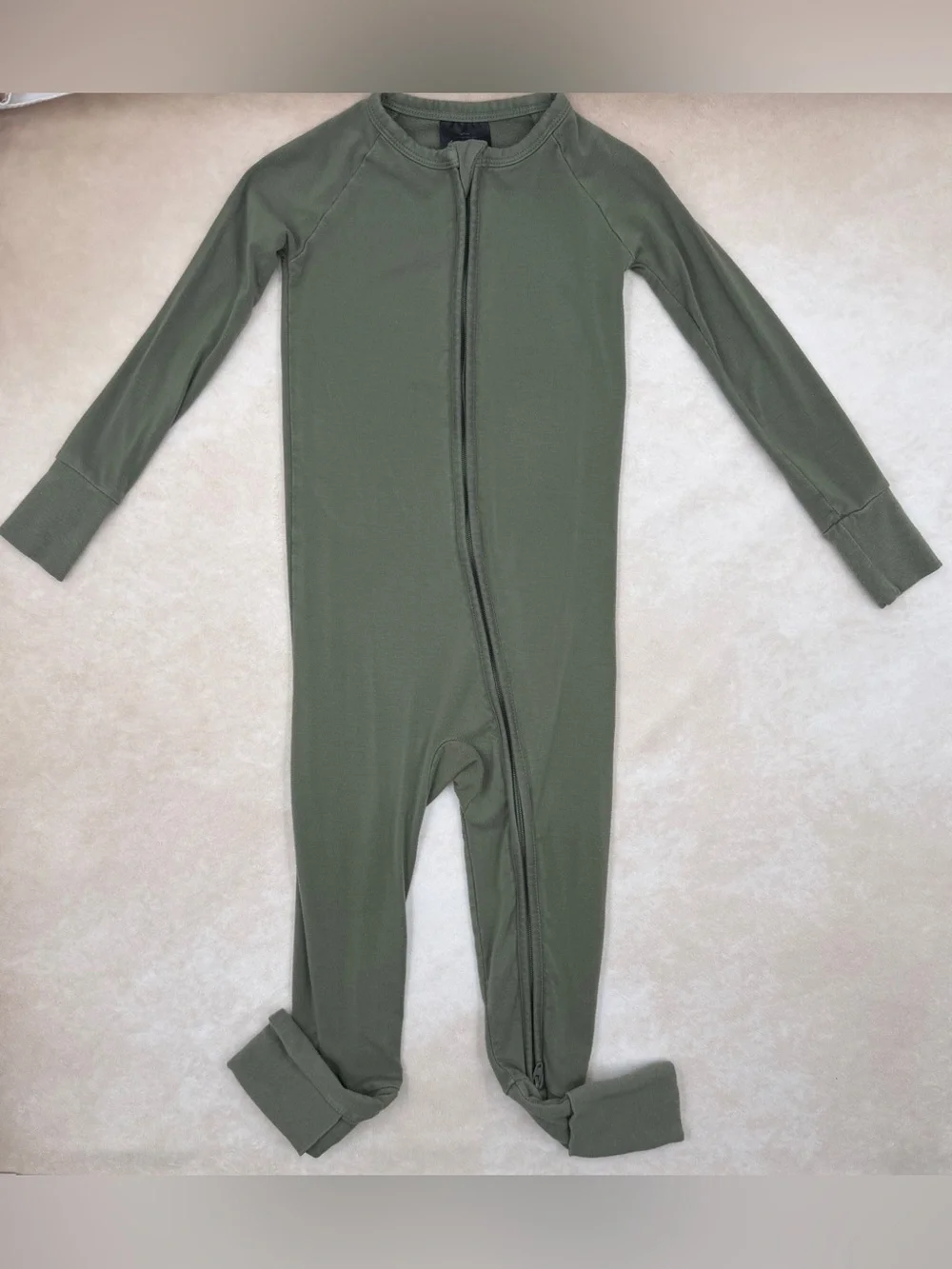 Little Sleepies Olive Green Cozy Zippy Pajamas